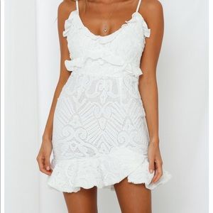 Super cute Hello Molly white dress